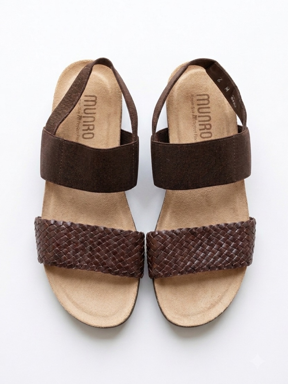 MUNRO Pisces Brown Sandals, Size 6 (NEW)